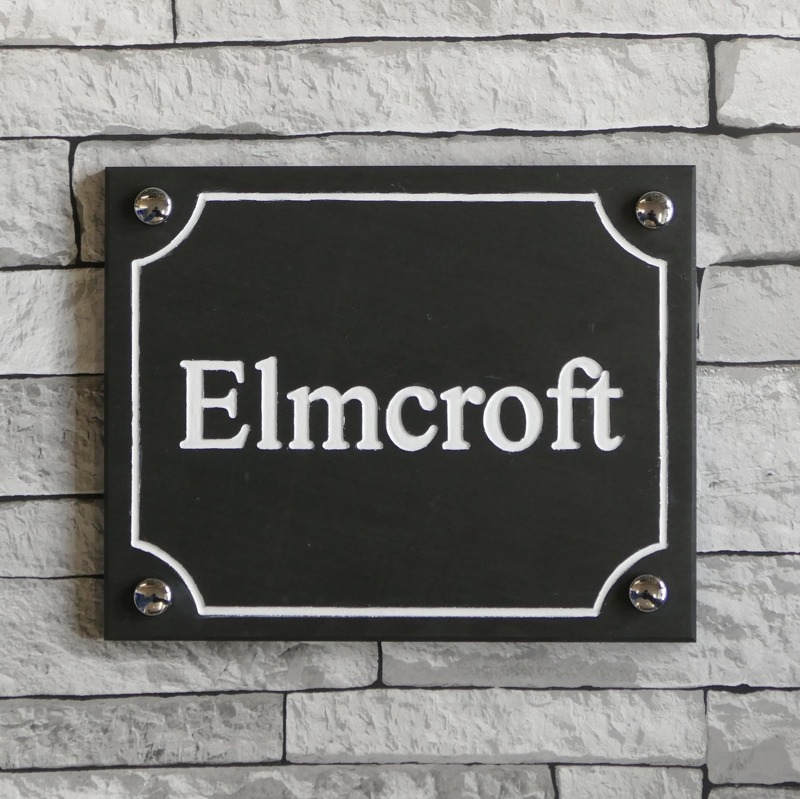 Slate House Number 254mm x 203mm