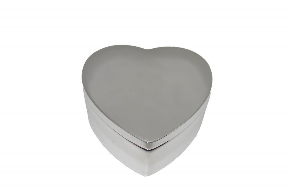 Silver Plated Heart Trinket Box - Image 2