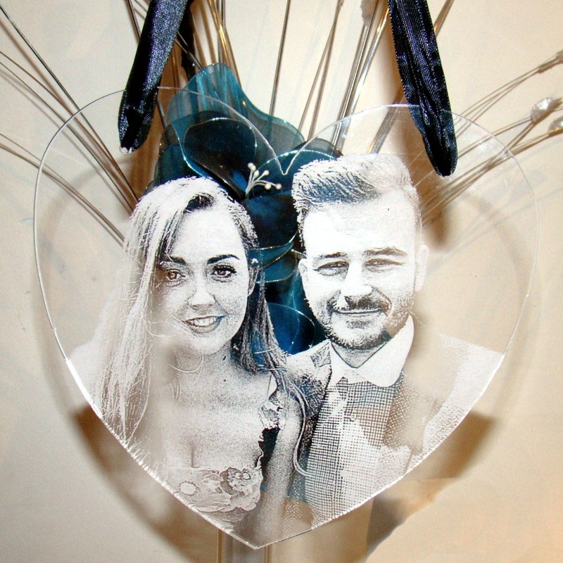 Photo Engraved Acrylic Heart | Photo Gifts - Image 2