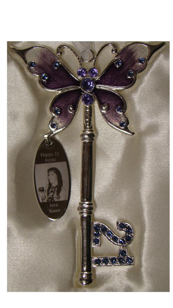 Butterfly 18th Birthday Purple Celebration Key - Image 2