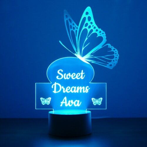 Personalised Childrens Butterfly Night Light
