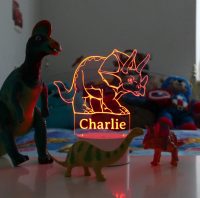Personalised dinosaur night light
