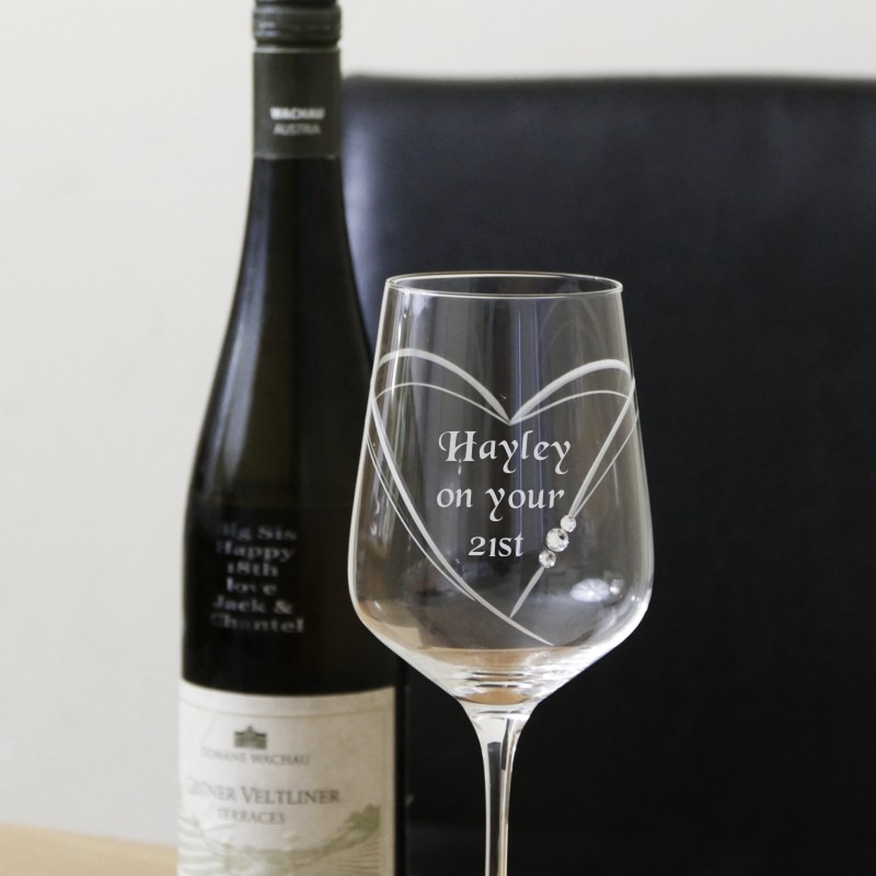 Personalised-Heart-Wine-Glass-With-Diamantes - Image 4