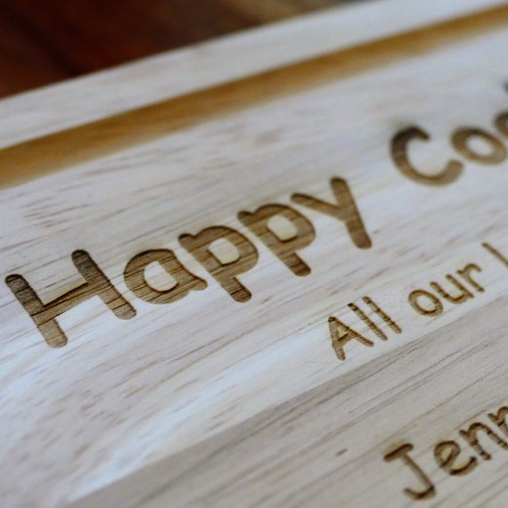 Personalised Wooden Chopping Board Engraved In Your Own Handwriting - Image 3