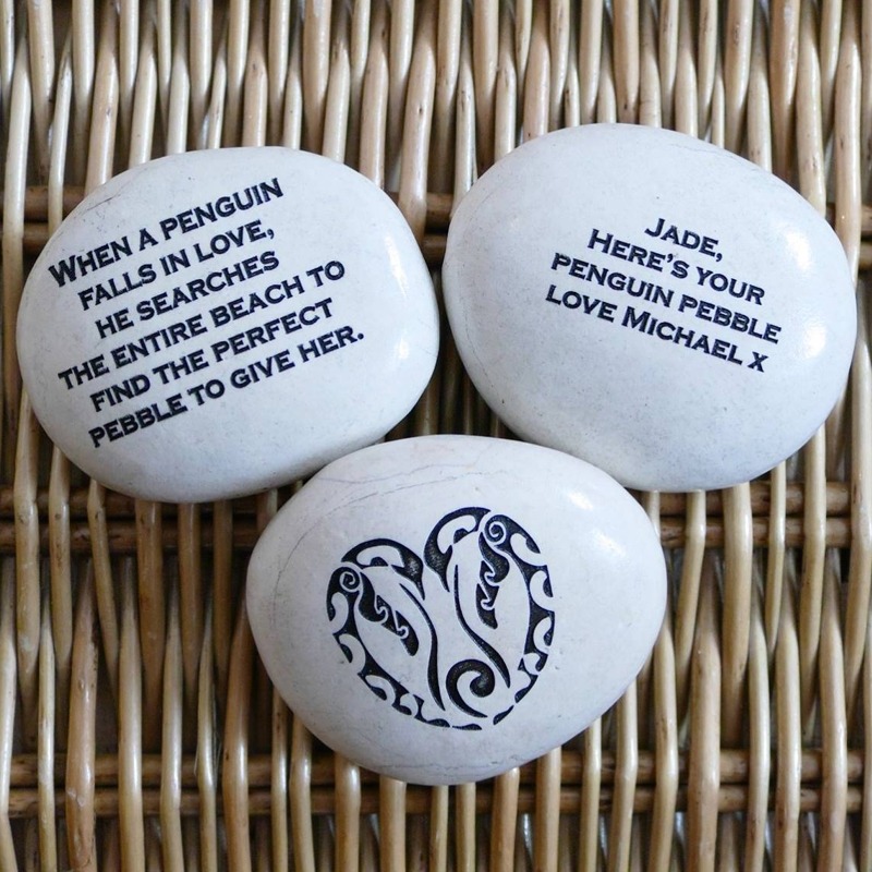 Personalised penguin pebbles
