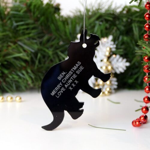 Personalised Dinosaur Christmas tree decoration