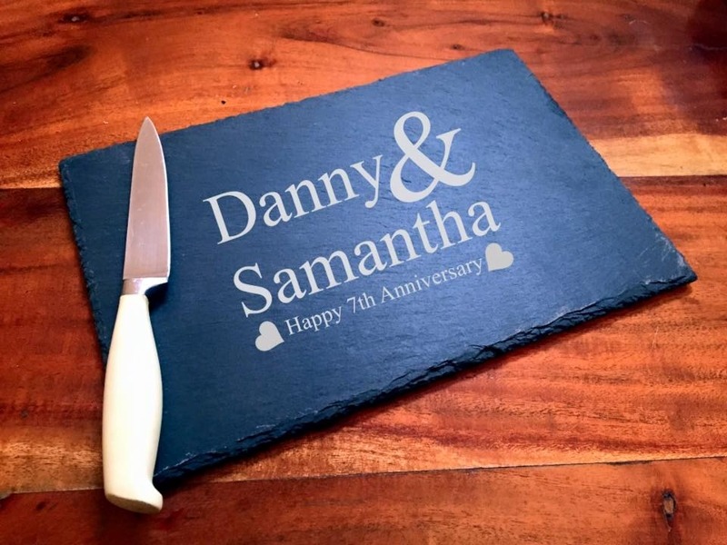 Personalised Anniversary Slate Cheeseboard