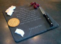 Personalised slate cheeseboard
