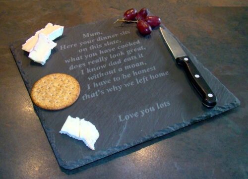 Personalised slate cheeseboard