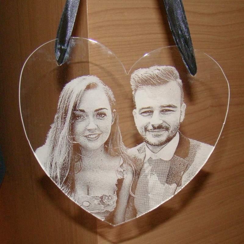 Photo Engraved Acrylic Heart | Photo Gifts - Image 3