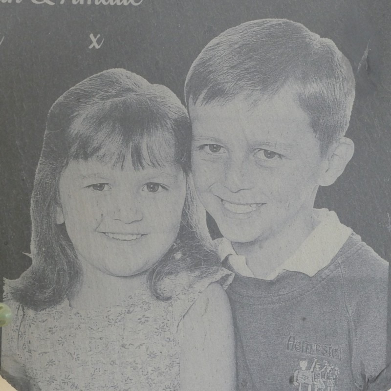 Photo Engraved Hanging Slate Heart | Photo Slates - Image 4