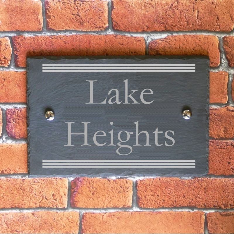 Rough Edged Slate House Sign Deep Engraved With House Name or Number 300mm x 200mm - Image 2