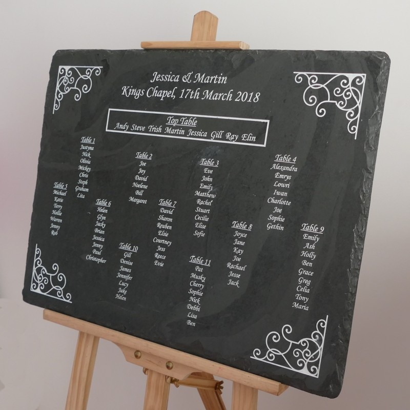 Premium Slate Table Plan