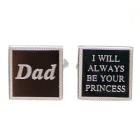 Personalised square cufflinks