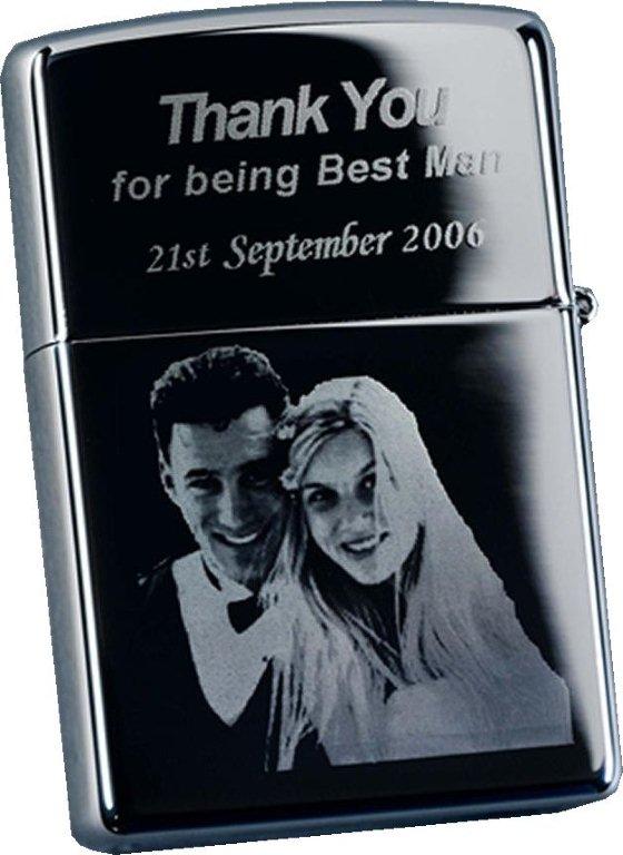 Photo engraved zippo style lighter