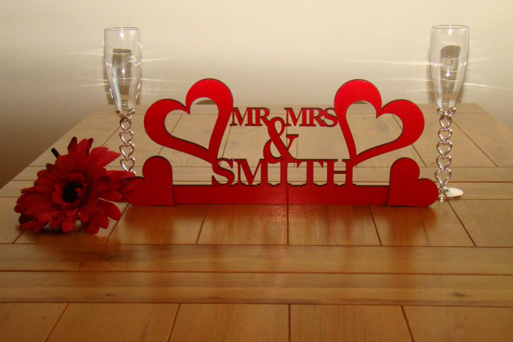 Mr and Mrs Top Table Name Setting