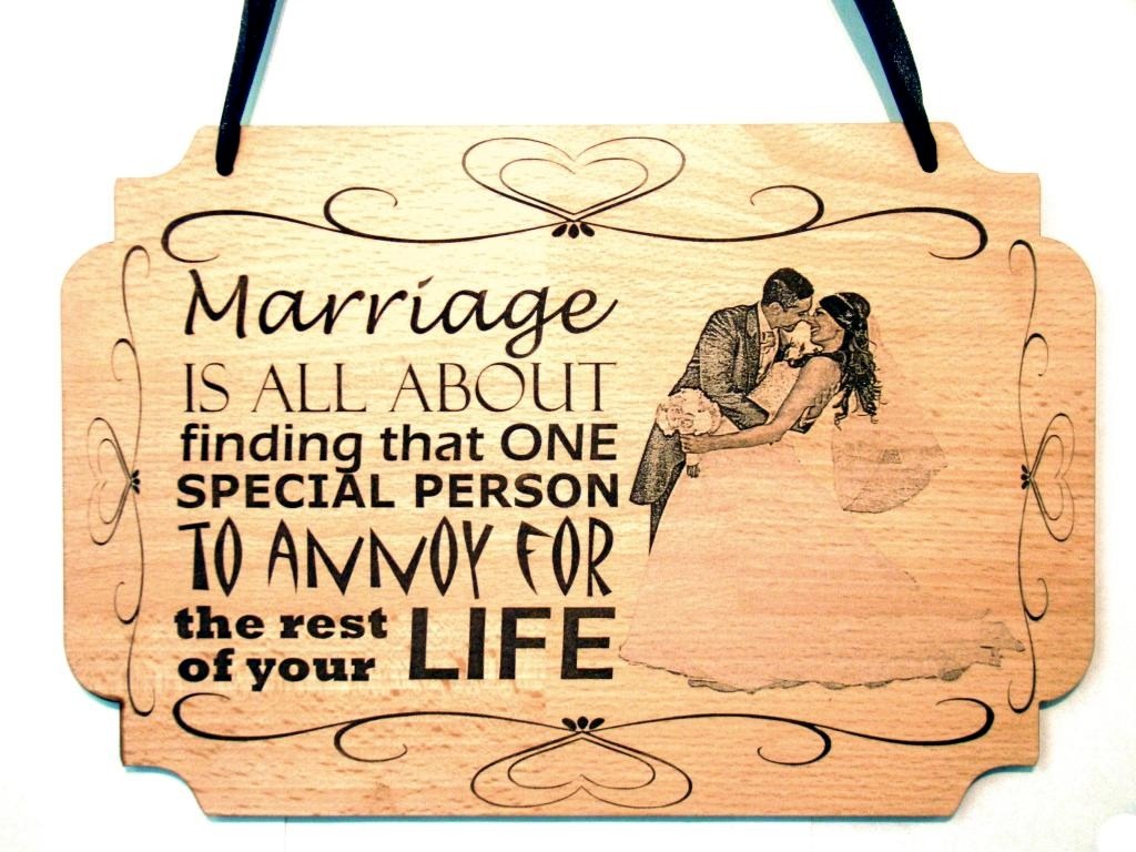 Wedding photo plaque