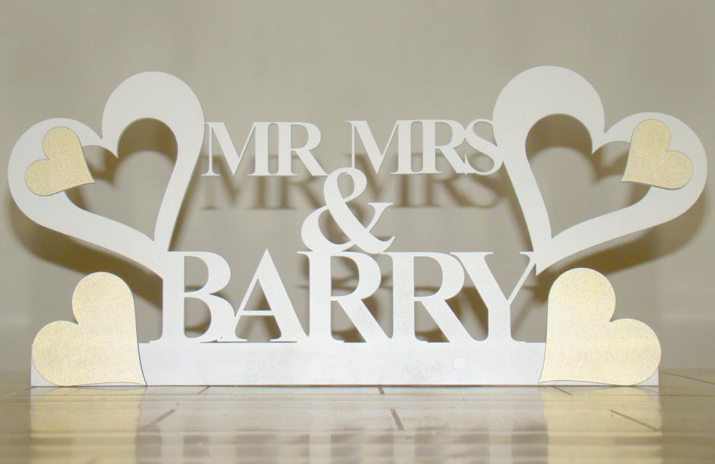 Mr and Mrs Top Table Name Setting - Image 2