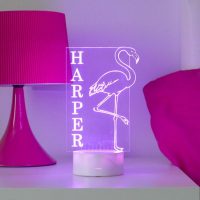 Personalised Flamingo Night Light