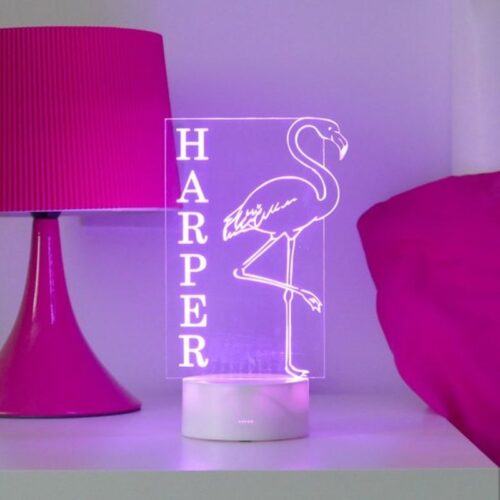 Personalised Flamingo Night Light