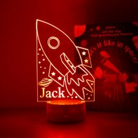Space rocket night light