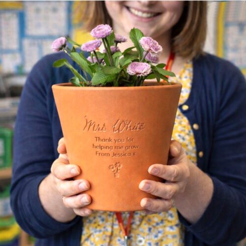 Personalised Teachers Flower Pot, teachers leaving gift